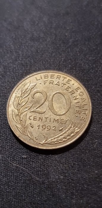  Frankreich 20 Centimes 1992 Umlauf   