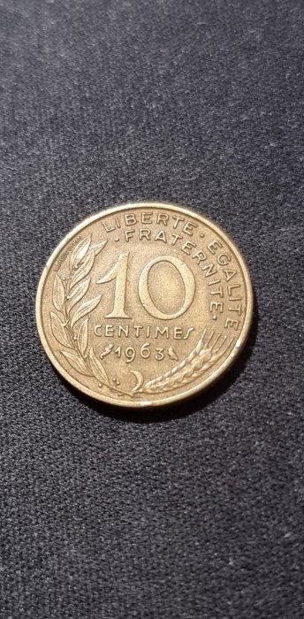  Frankreich 10 Centimes 1963 Umlauf   