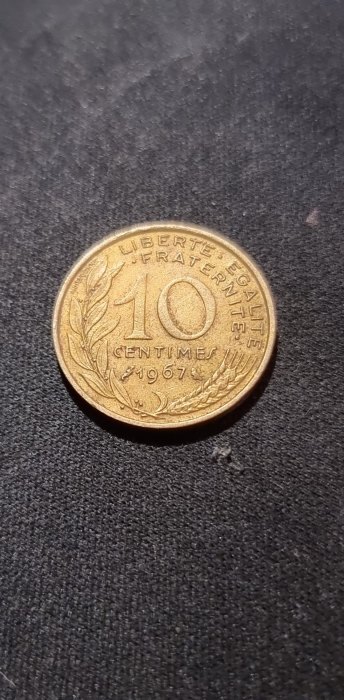  Frankreich 10 Centimes 1967 Umlauf   