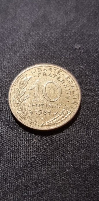  Frankreich 10 Centimes 1981 Umlauf   