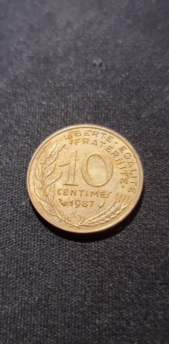  Frankreich 10 Centimes 1987 Umlauf   