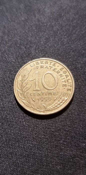  Frankreich 10 Centimes 1990 Umlauf   
