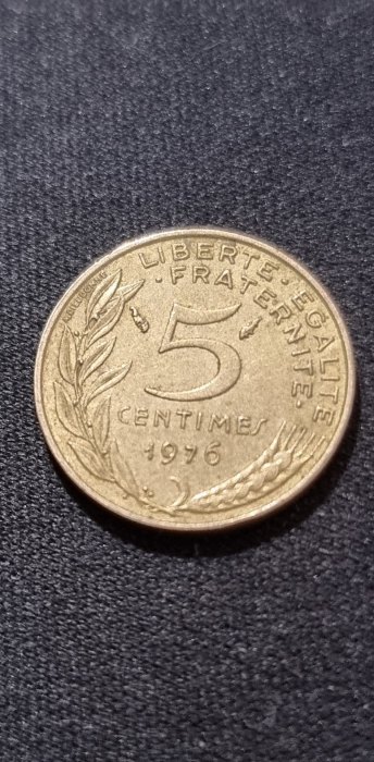  Frankreich 5 Centimes 1976 Umlauf   