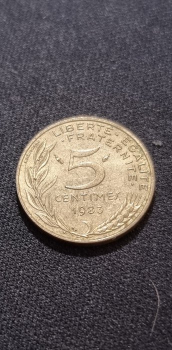  Frankreich 5 Centimes 1983 Umlauf   