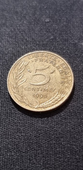  Frankreich 5 Centimes 1990 Umlauf   