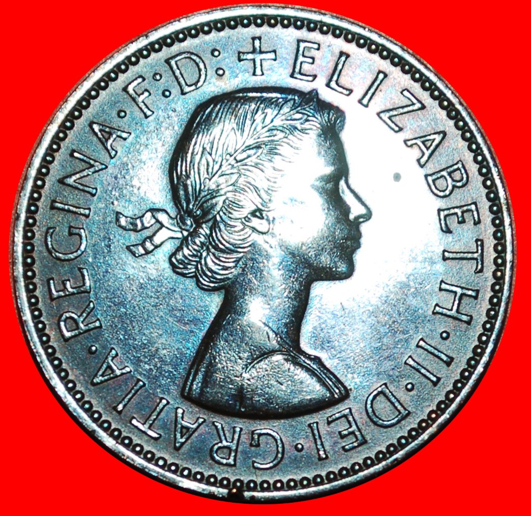  * SCHIFF (1954-1970): GROSSBRITANNIEN ★ HALBER PENNY 1958 UNGEWÖHNLICH!  OHNE VORBEHALT!   