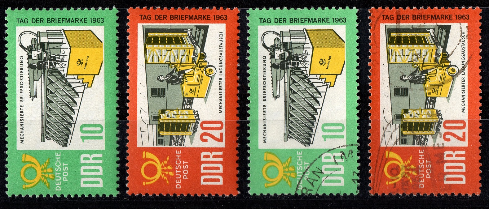  DDR 1963 Mi. 998-999 Kompl.Satz **Postfrisch  + Gelaufen/ Mi 6,40 €   
