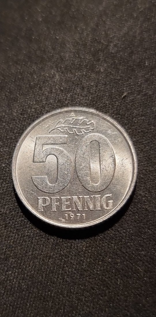  DDR 50 Pfennig 1971 nahezu STGL   