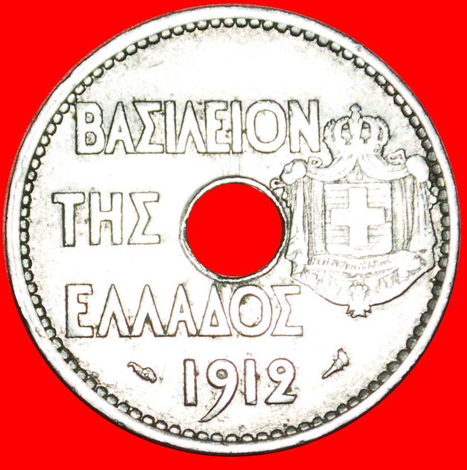  * FRANKREICH: GRIECHENLAND ★ 20 LEPTA 1912 GÖTTIN ATHENE! GEORG I. (1863-1913) OHNE VORBEHALT!   