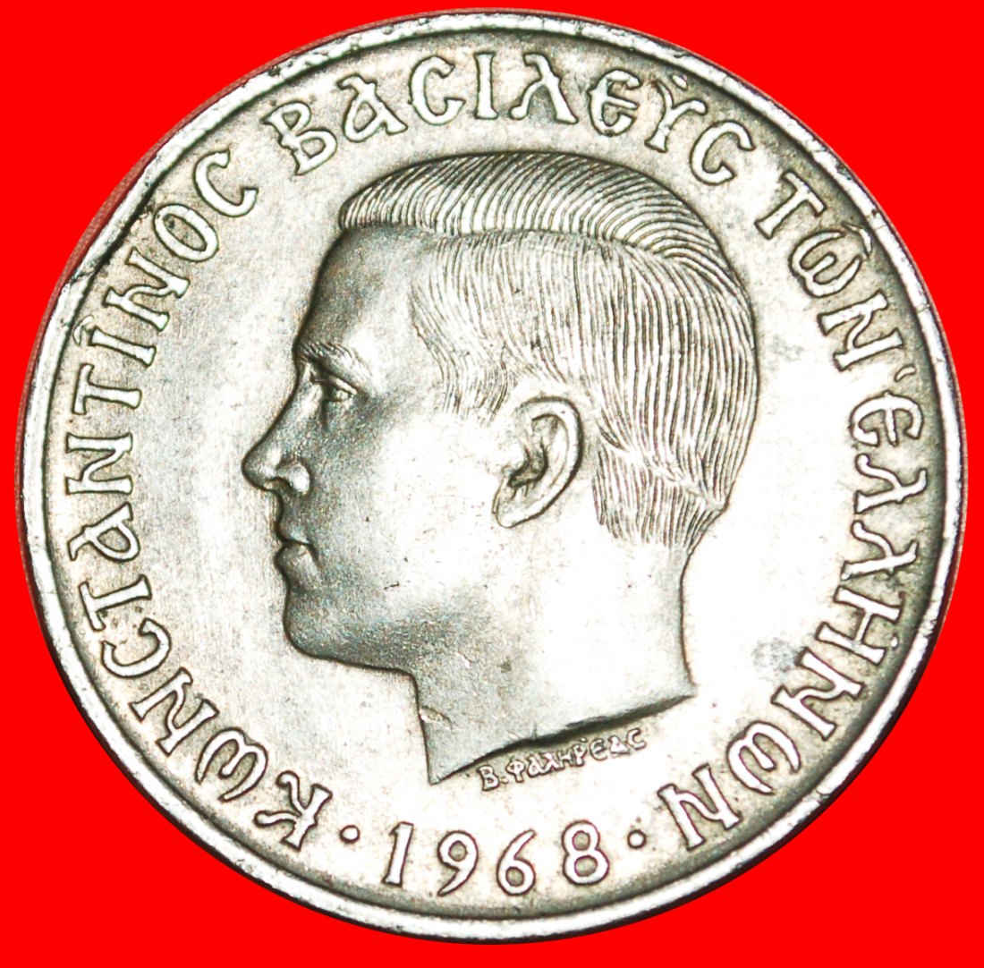  * CZECHOSLOVAKIA: GREECE ★ 10 DRACHMAS 1968! CONSTANTINE II (1964-1973)★LOW START ★ NO RESERVE!   