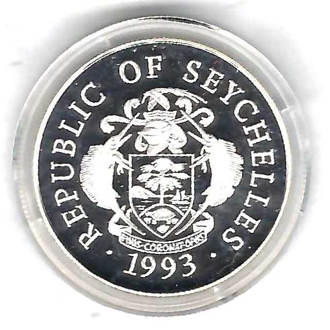  Seychellen 25 Rupees 1993 Silber Golden Gate Münzenankauf Frank Maurer Koblenz N108   