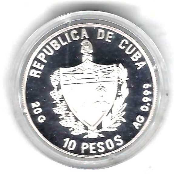  Cuba 10 Pesos 1994 Silber Golden Gate Münzenankauf Frank Maurer Koblenz N110   