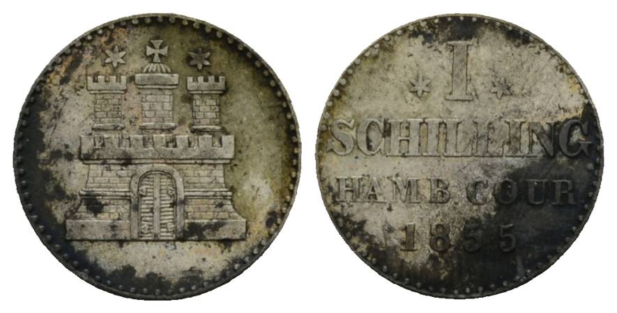  Altdeutschland; Kleinmünze 1855   