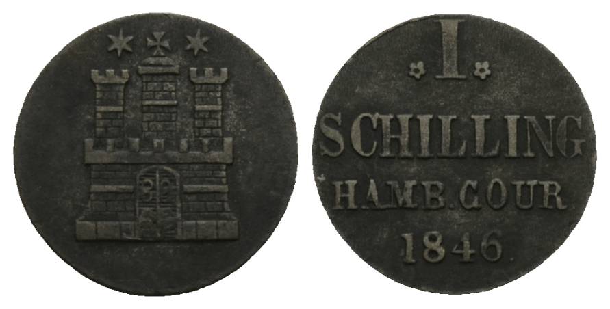  Altdeutschland; Kleinmünze 1846   