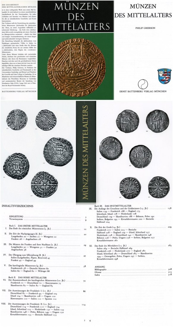  Grierson - Münzen des Mittelalters (Die Welt der Münzen Band 4)   