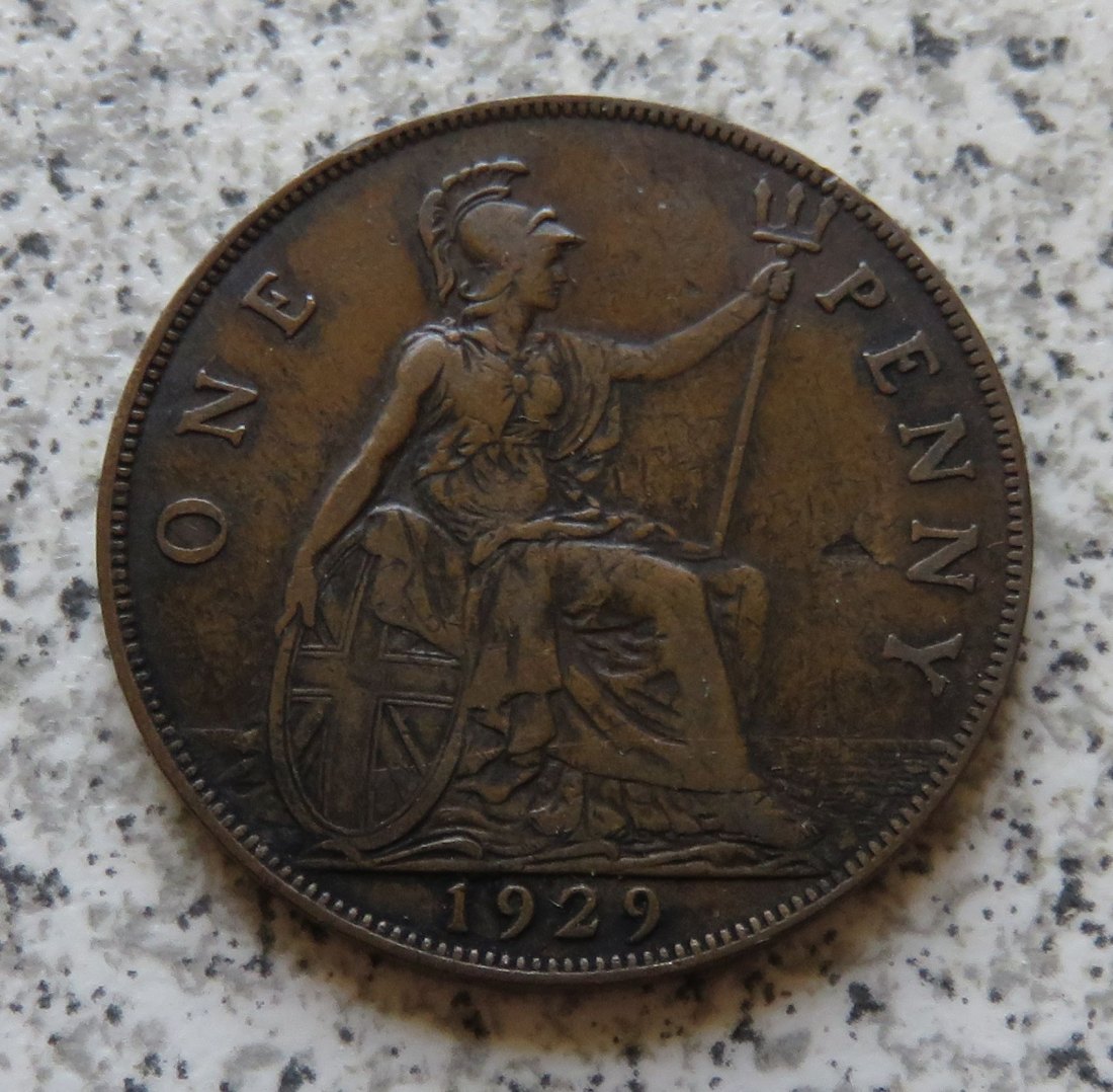  Großbritannien One Penny 1929   