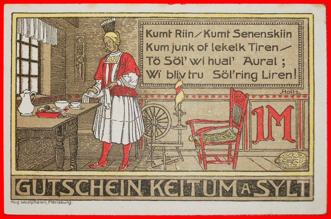 * NOTGELD (1914-1924): GERMANY ★ KEITUM 1 MARK 1920 UNCOMMON! TO BE PUBLISHED★LOW START★ NO RESERVE!
