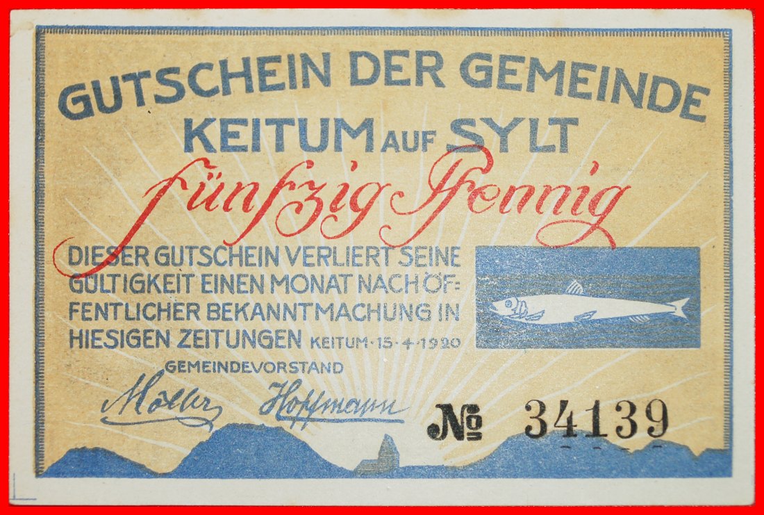  * NOTGELD (1914-1924):GERMANY★KEITUM 50 PFENNIG 1920 UNCOMMON★TO BE PUBLISHED★LOW START★ NO RESERVE!   