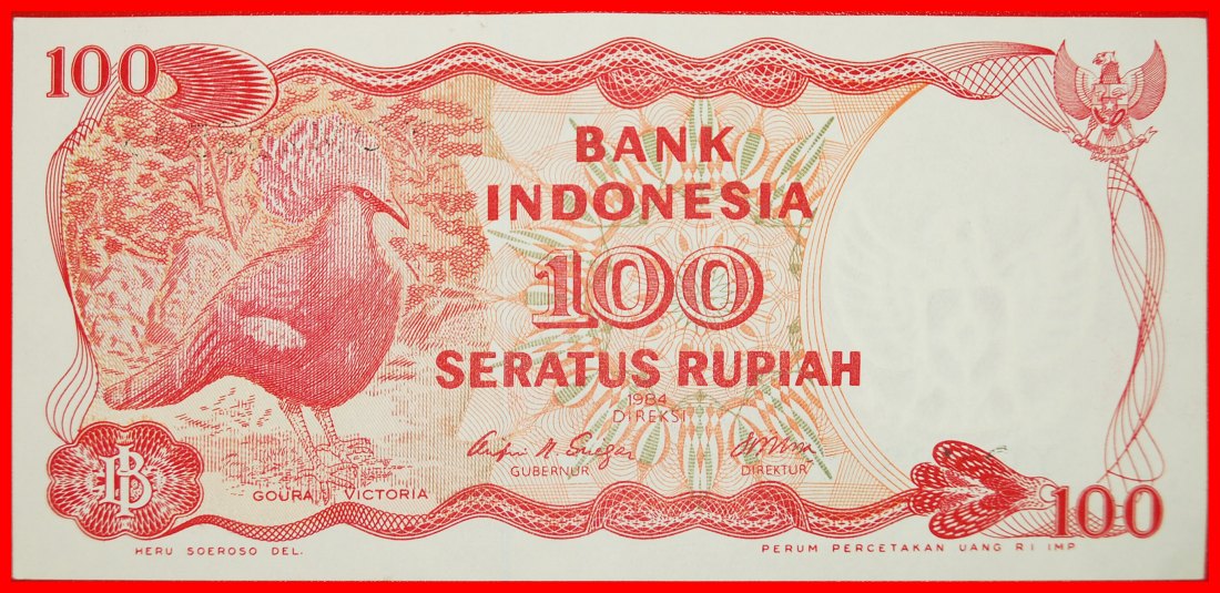  * GARUDA AND PIGEON: INDONESIA ★ 100 RUPIAH 1984 UNC CRISP! ★LOW START★ NO RESERVE!   