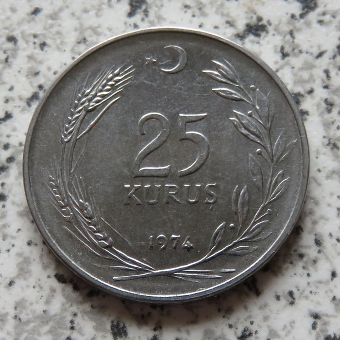  Türkei 25 Kurus 1974   