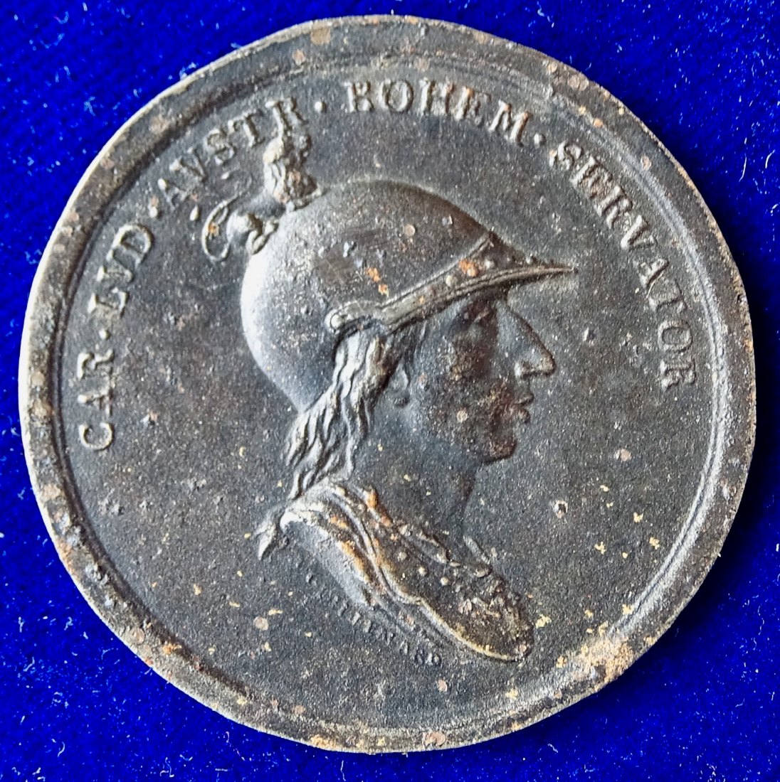  Karl von Österreich-Teschen Fe- Medaille 1798 Gouverneur von Böhmen nach dem Frieden mit Frankreich   