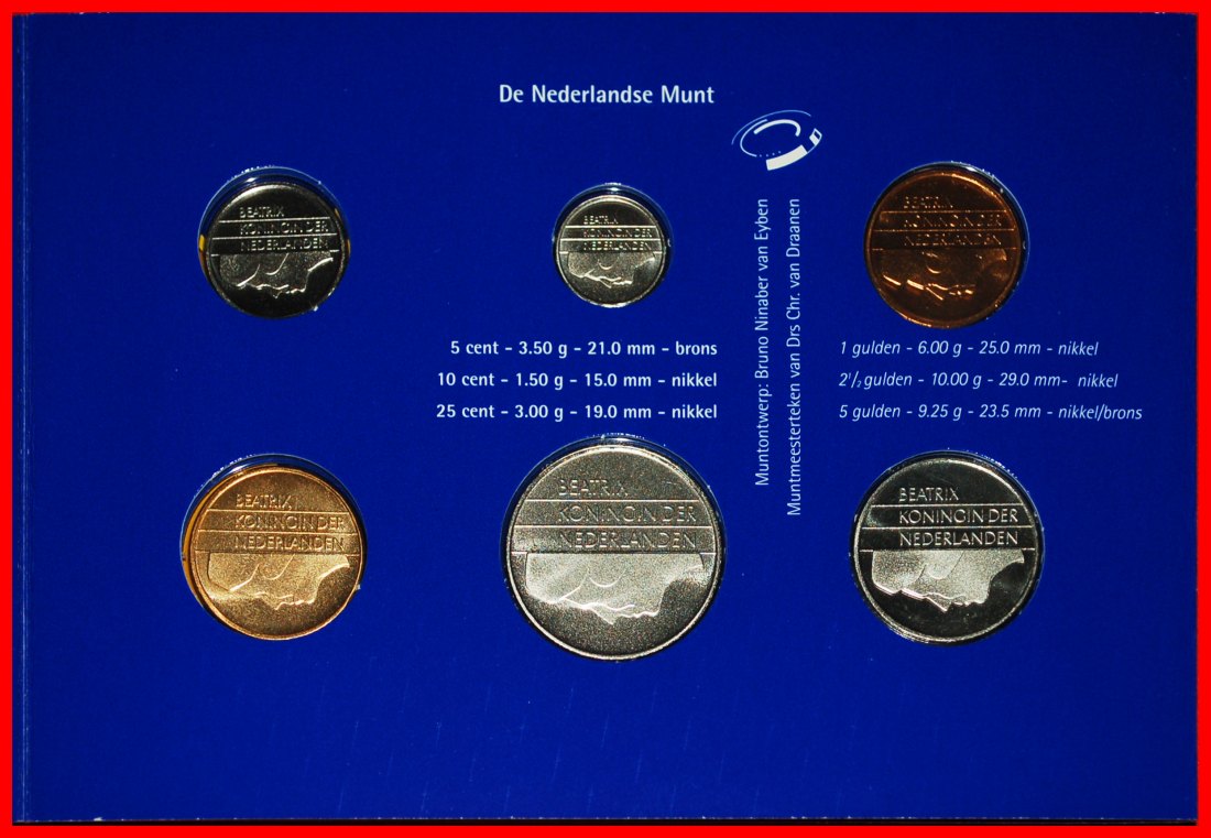  * BEATRIX (1980-2013):  NIEDERLANDE ★ KMS FDC 1999 (6 MÜNZEN)! UNVERÖFFENTLICHT! ★OHNE VORBEHALT!   