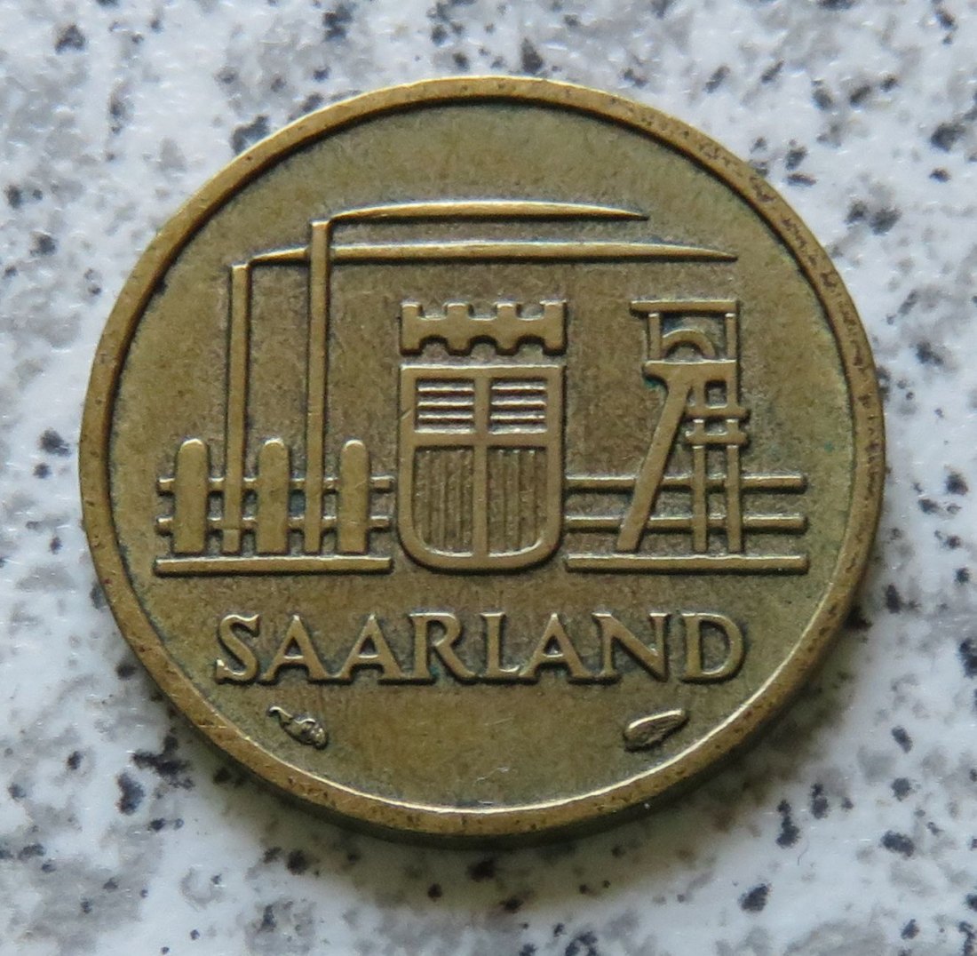  Saarland 10 Franken 1954   