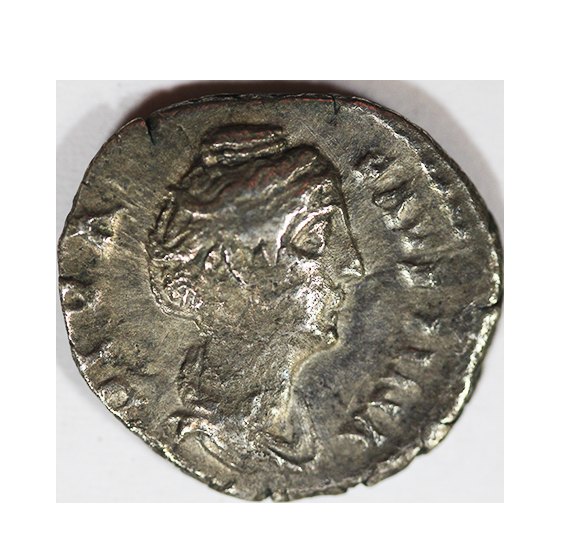  Diva Faustina I 141AD, AR Denarius , 2,45 g.   