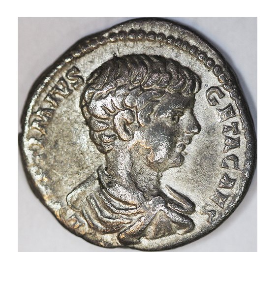 Geta 198 AD,AR Denarius 2,96 g.