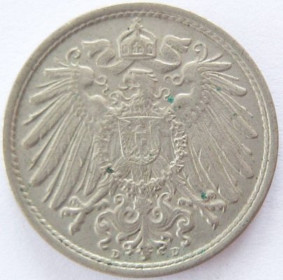  Deutsches Reich 10 Pfennig 1915 D K-N vz   