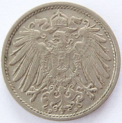  Deutsches Reich 10 Pfennig 1915 D K-N ss+   