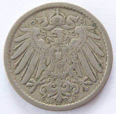  Deutsches Reich 5 Pfennig 1900 A K-N ss   
