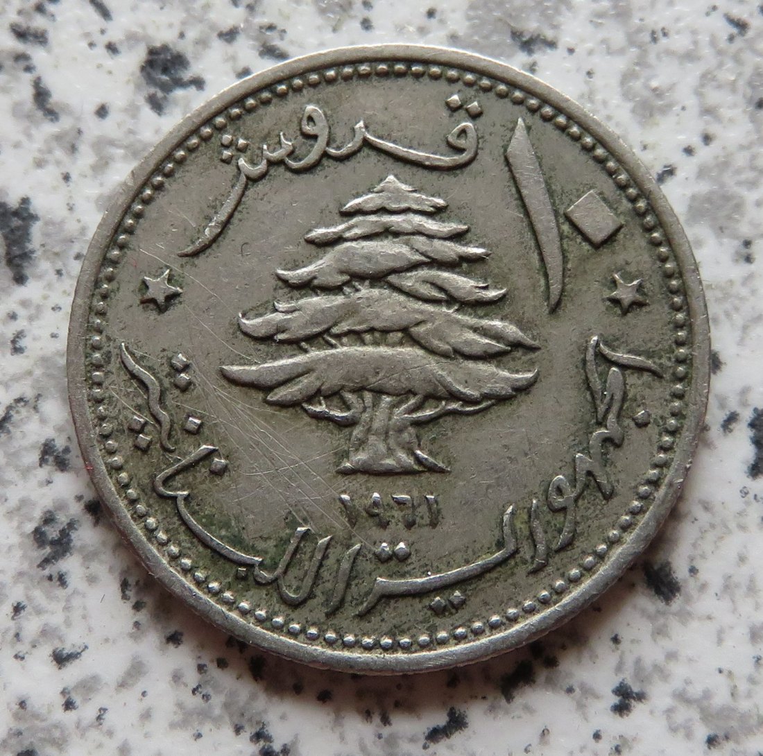  Libanon 10 Piaster 1961   