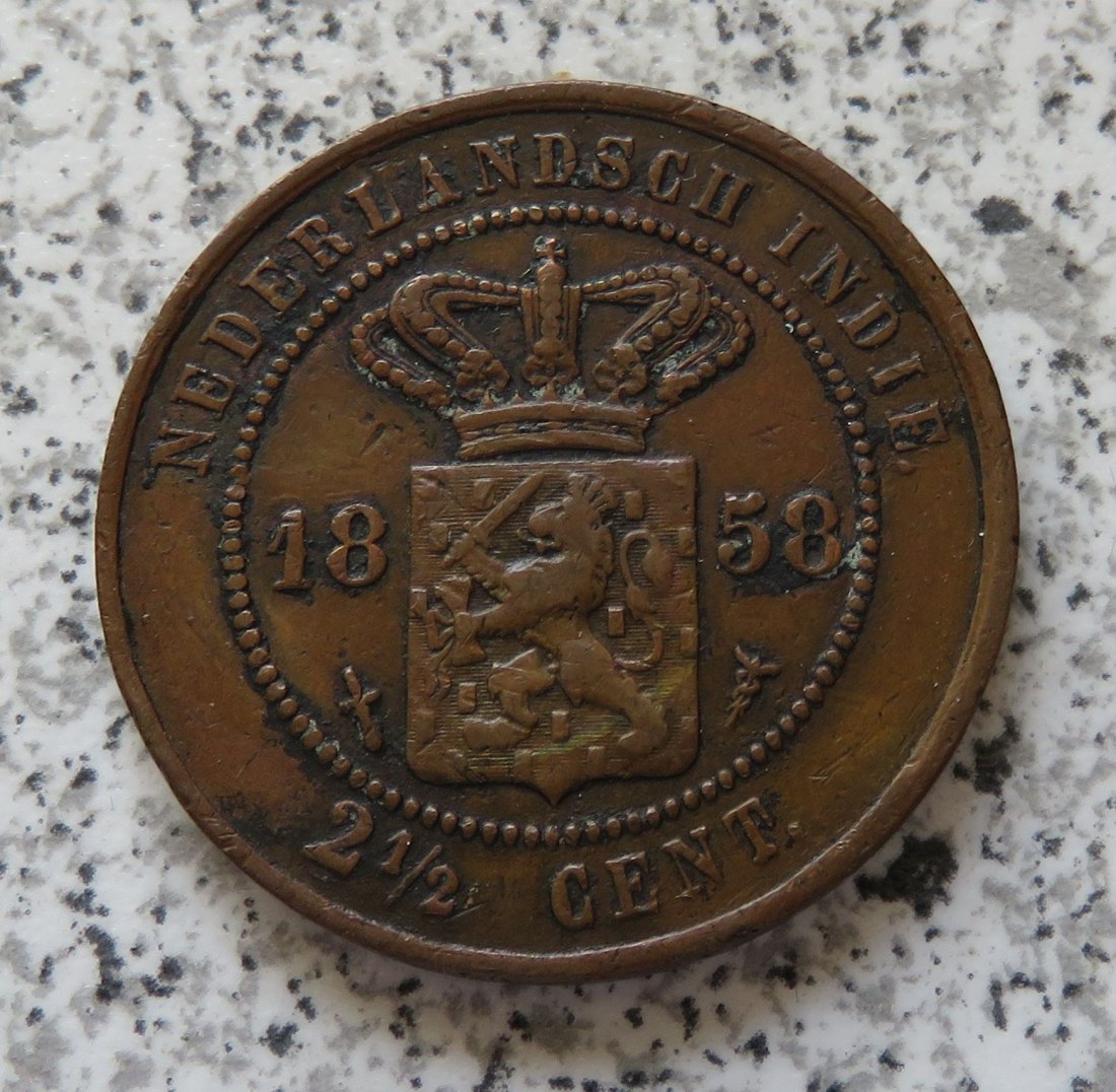  Niederländisch Indien 2,5 Cents 1858   