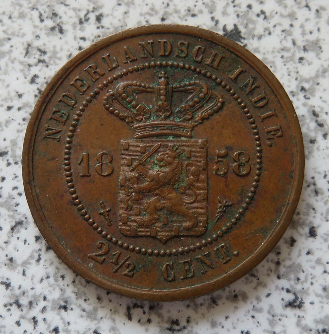  Niederländisch Indien 2,5 Cents 1858   