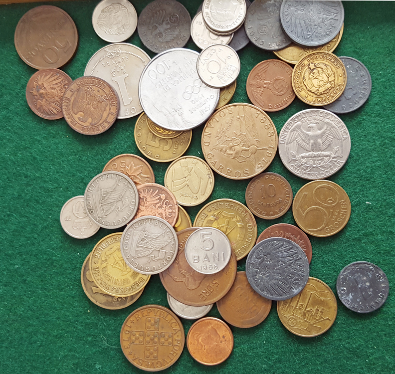  Ausland; div. Kleinmünzen, ca.44 Stück   