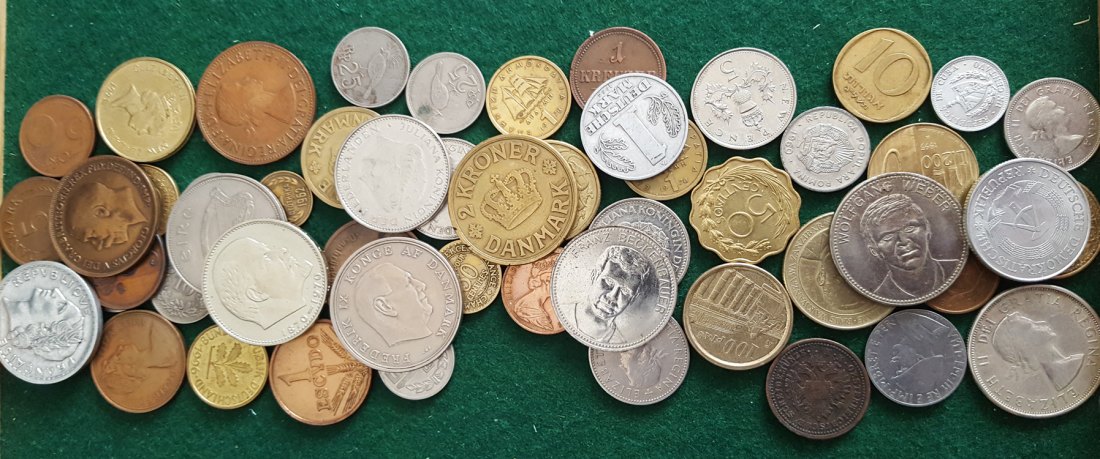  Ausland; div. Kleinmünzen, ca.56 Stück   