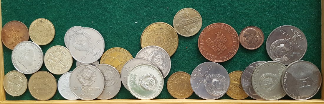  Ausland; div. Kleinmünzen, ca.30 Stück   