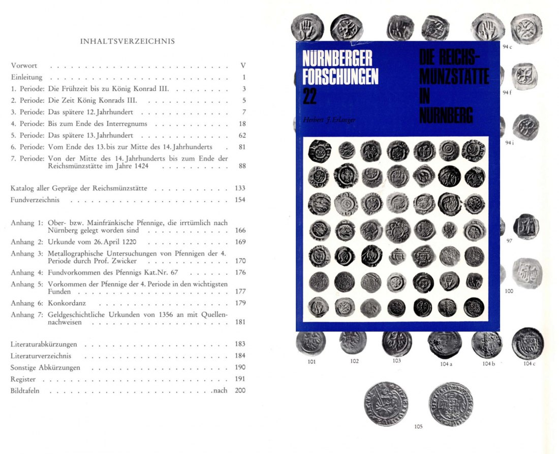  ZITIERWERK - Erlanger - Die Reichsmünzstätte in Nürnberg / Wichtiges Werk Mittelalter Nürnberg !   