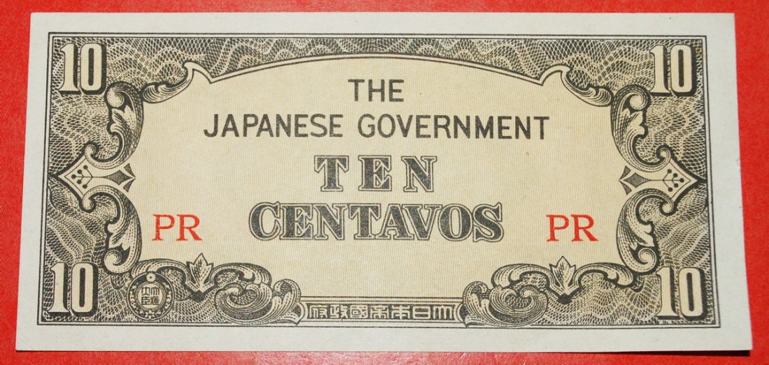  * BESETZUNG DURCH JAPAN: PHILIPPINEN ★ 10 CENTAVO (1942) uKFR KNACKIG! OHNE VORBEHALT!   