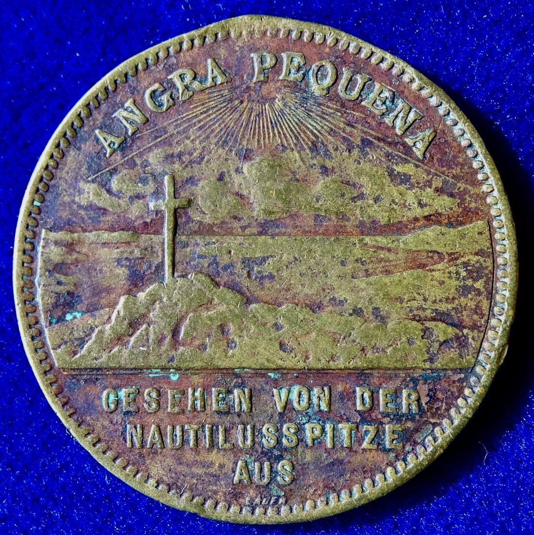  Medaille 1884 Gründung von Deutsch-Südwest-Afrika Territorium Lüderitz Nautilus Spitze   