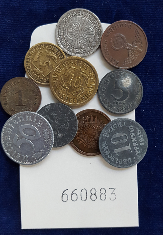  Reichsmünzen, Lot ca. 10 Stück   