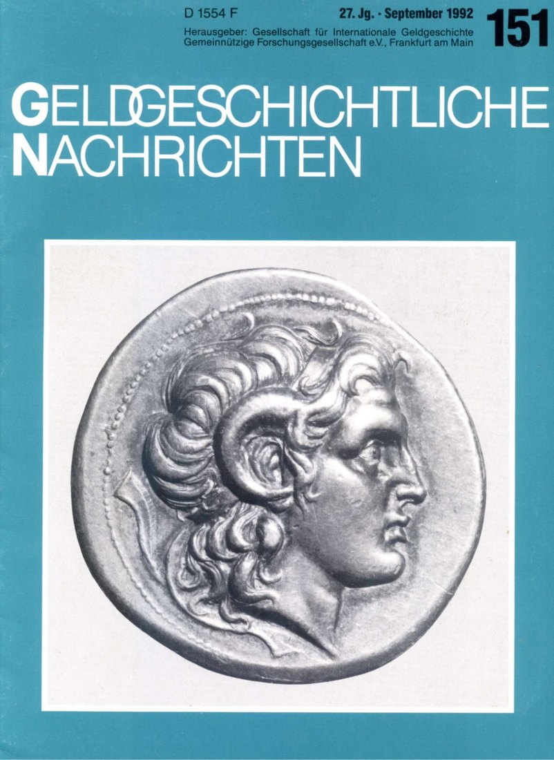  (GIG) Geldgeschichtliche Nachrichten Nr 151/1992 Brakteaten der Oberlausitz - Zur Münzgeschichte   