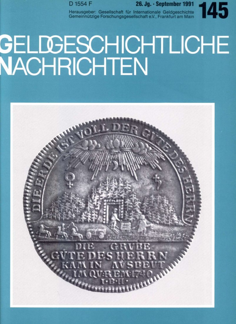  (GIG) Geldgeschichtliche Nachrichten Nr 145/1991 Hessens Geldproduktion von 1500-1509   