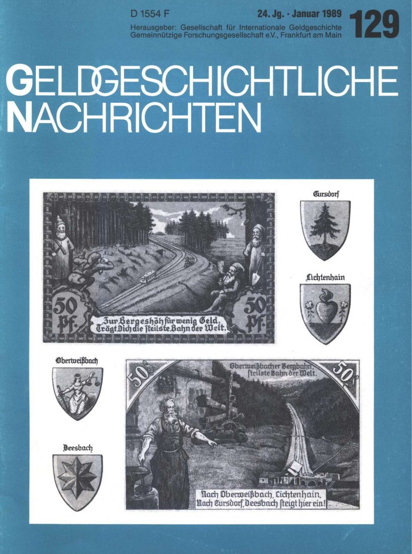  (GIG) Geldgeschichtliche Nachrichten Nr 129/1989 Beiträge zur hessischen Groschenprägung: Teil I.   