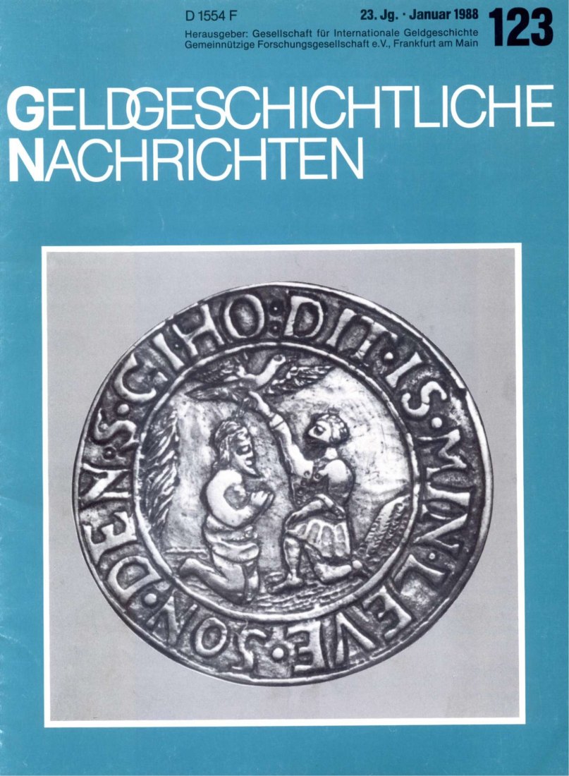  (GIG) Geldgeschichtliche Nachrichten Nr 123/1988 Fund eines Regenbogenschüsselchen Amöneburg-Mardorf   