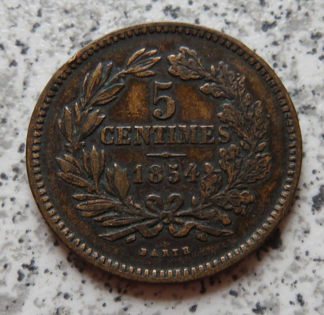  Luxemburg 5 Centimes 1854   