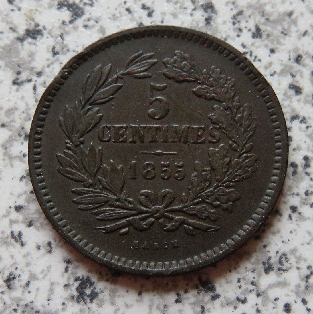  Luxemburg 5 Centimes 1855   