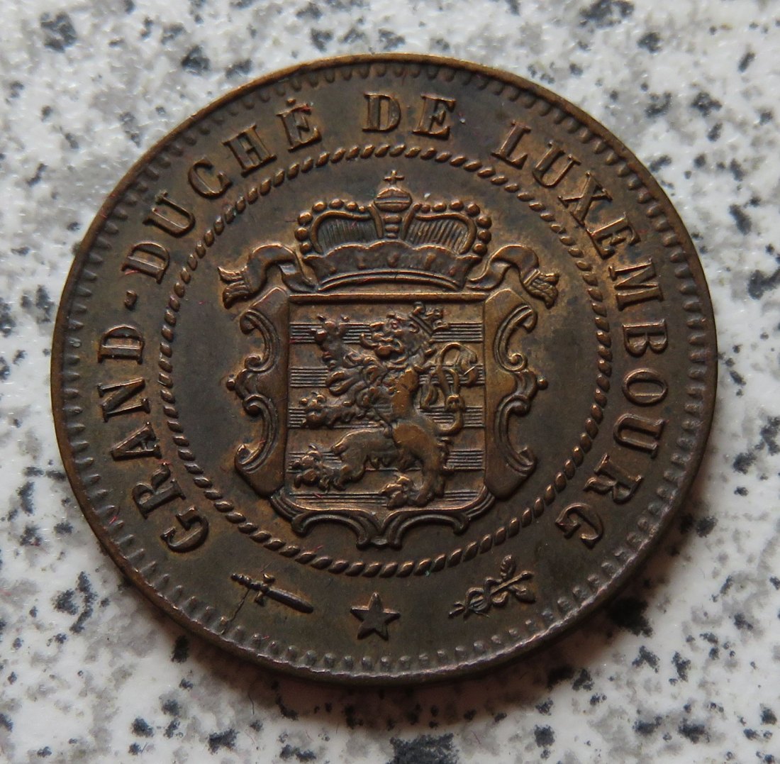  Luxemburg 5 Centimes 1870, Erhaltung   