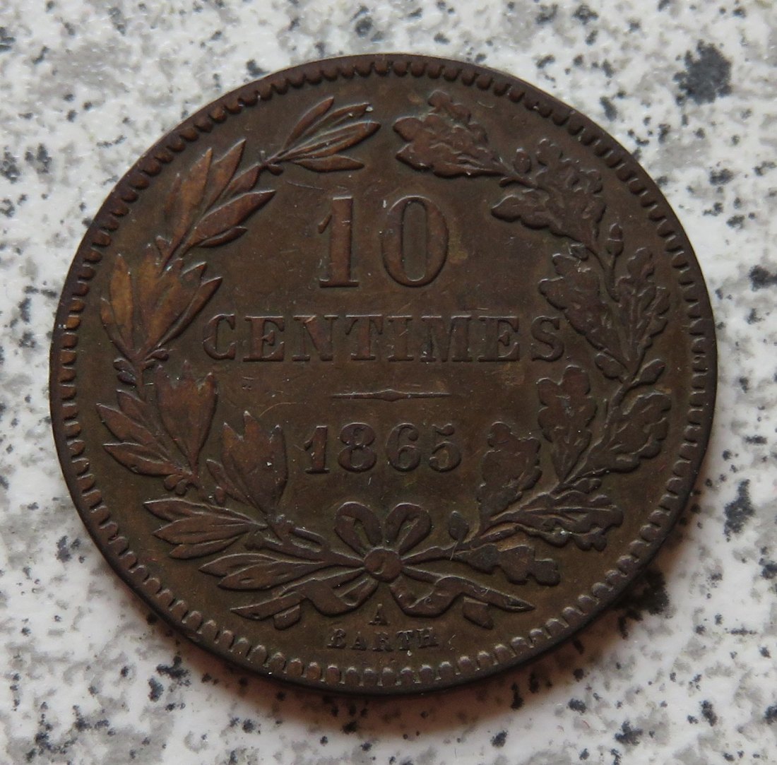  Luxemburg 10 Centimes 1865 A   